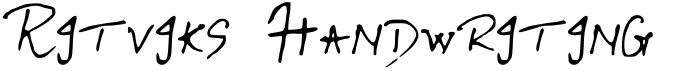 Ritviks Handwriting