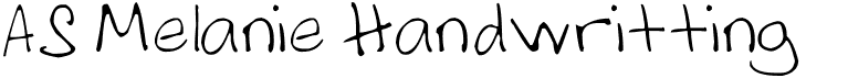 AS Melanie Handwritting