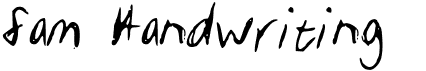 Sam Handwriting